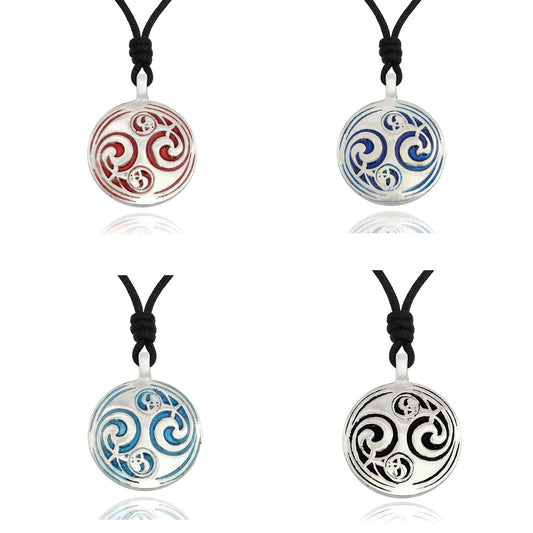 Stunning Ying Yang Feng Shui Silver Pewter Charm Necklace Pendant Jewelry