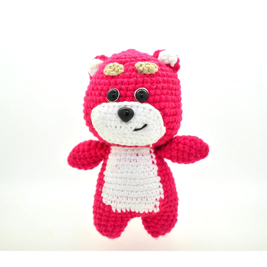 Toy Story Lotso Bear Handmade Amigurumi Stuffed Toy Knit Crochet Doll VAC