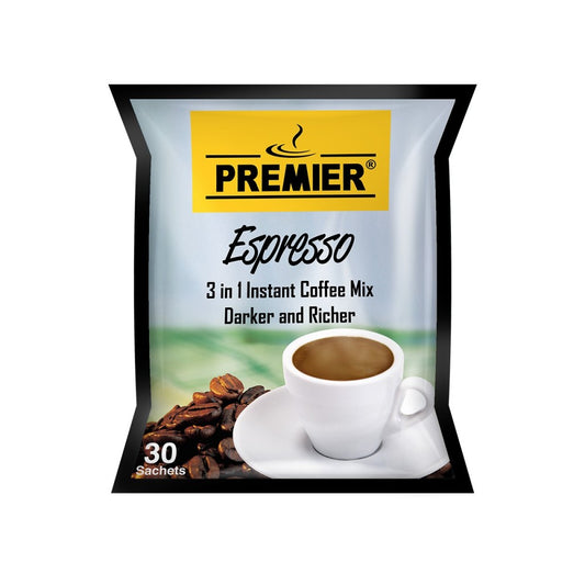 Premier Espresso 3 In 1 Instant Coffee-mix Darker and Richer 30 sachets 540g