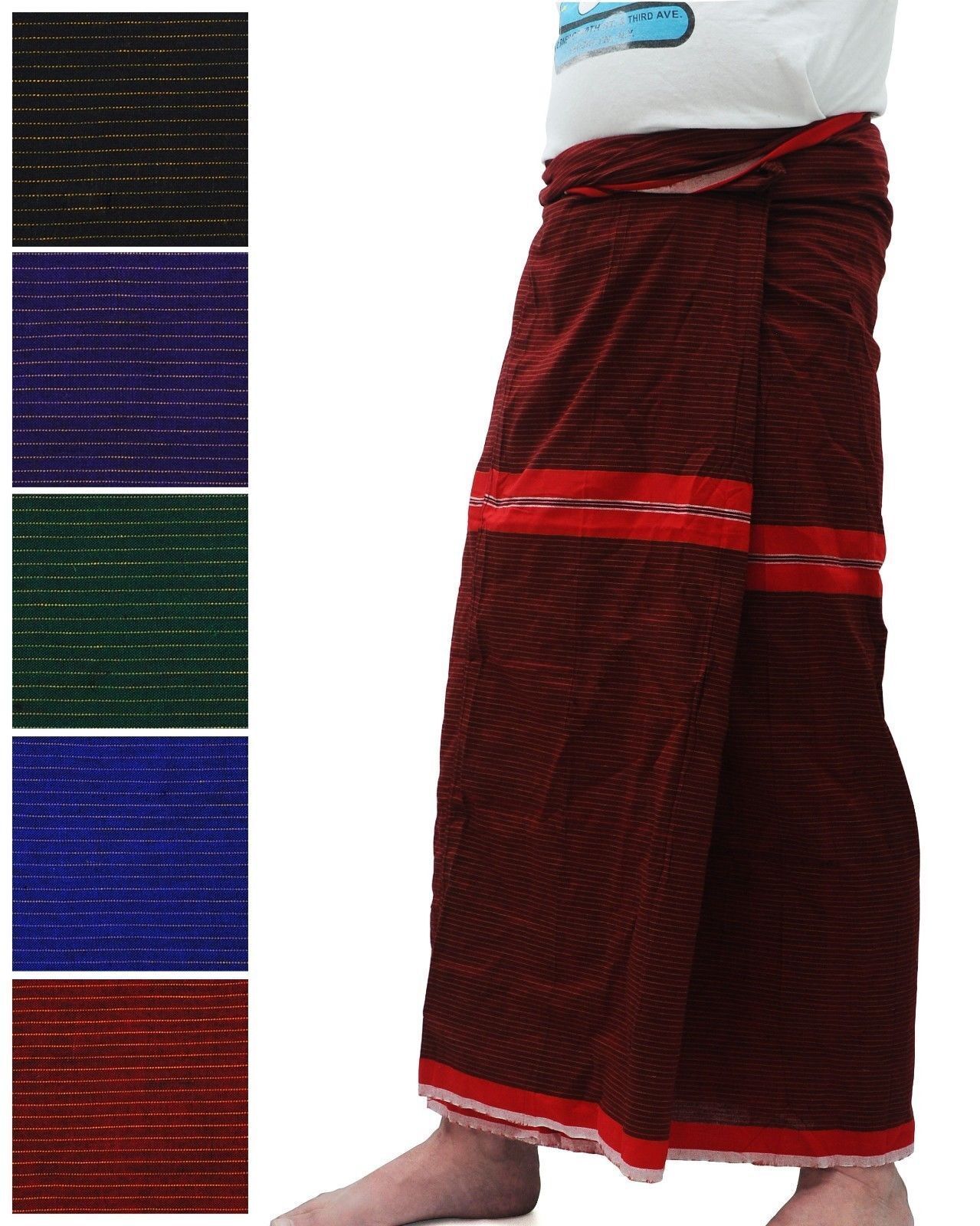 Burmese Pants Longyi Myanmar Sarong Pareo Traditional Dress Handmade Socail Enterprise Made All Colors
