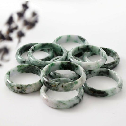 Burmese Jade Bangle Bracelet Hand Made Gemstones 370 Carats 5.9 cm Jewelry
